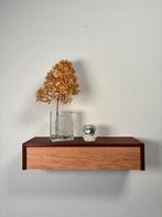 Zwevend vintage ladekastje teak jaren 60, Huis en Inrichting, Woonaccessoires | Wandplanken en Boekenplanken, Ophalen of Verzenden