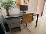 Stevig stalen bureau met ladeblok - gratis af te halen, Huis en Inrichting, Ophalen, Gebruikt, Bureau