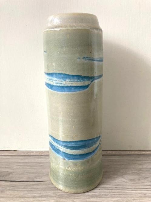 Jaan Mobach unica vaas keramiek celadon 1980's, Huis en Inrichting, Woonaccessoires | Vazen, Zo goed als nieuw, Overige kleuren