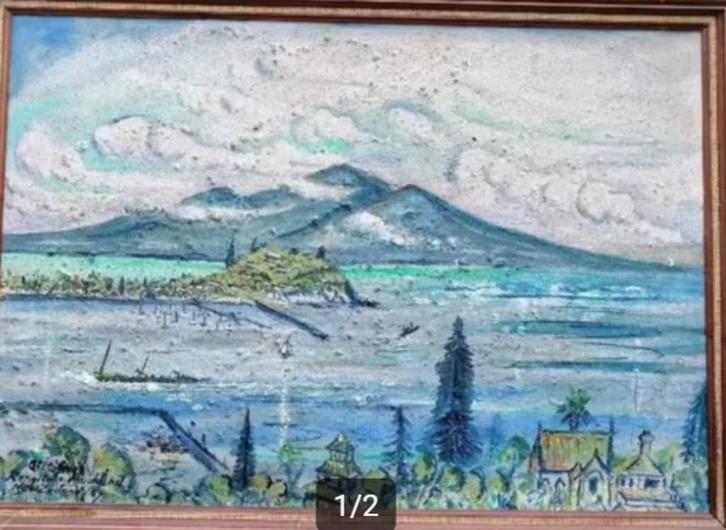 (Arie) Smit " Auckland " Olieverf op plaat, Antiek en Kunst, Kunst | Schilderijen | Klassiek, Verzenden
