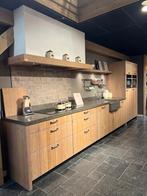 Showr keuken trippel massief hout, terrazzo blad, landelijk, Ophalen, Nieuw, Enkelwandige keuken, Overige kleuren