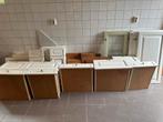 Massief Houten Kastjes & Lades, Huis en Inrichting, Keuken | Keukenelementen, Ophalen, Minder dan 50 cm, Gebruikt, Wit