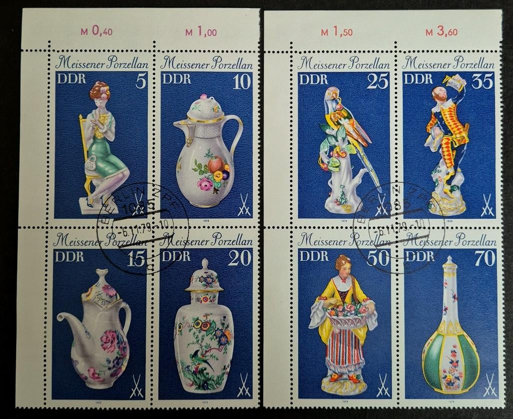 Michel 2464-2471 Meissener Porzellan., Ophalen of Verzenden, DDR, Gestempeld