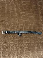 Happy house honden riem halsband met charms bedels zwart, Ophalen of Verzenden, Zo goed als nieuw