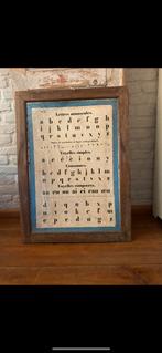 Oude franse letterkaart schoolkaart, Antiek en Kunst, Curiosa en Brocante, Ophalen of Verzenden