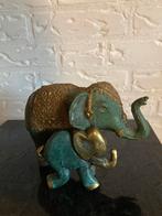 Bronzen olifanten zware kwaliteit, Geluksbrengers, Ophalen of Verzenden, Zo goed als nieuw, Dier