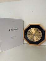 Navaris Houten Wandklok - Nieuw in doos!, Ophalen of Verzenden, Nieuw, Analoog, Wandklok