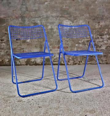 Ikea TED NET Gammelgaard Blauw Klapstoelen Set – 2 stuks beschikbaar voor biedingen