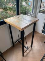 Bartafel ruw mangohout 60x60x107, Huis en Inrichting, Tafels | Statafels, Ophalen, Zo goed als nieuw