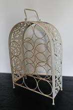 LEUK OUD BROCANT METALEN WIJNREK, Huis en Inrichting, Woonaccessoires | Wijnrekken, Gebruikt, 5 tot 15 flessen, Ophalen of Verzenden