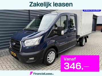Ford Transit 350 2.0 TDCI DC 7 Pers,Pick-up ook in wit RWD A beschikbaar voor biedingen