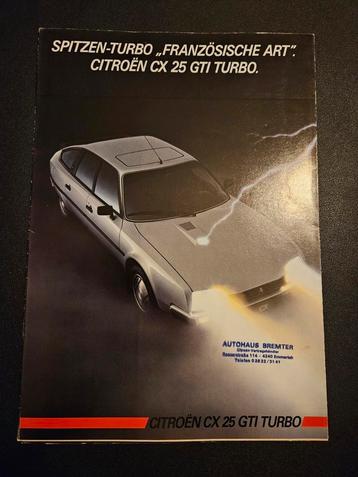 Brochure Citroën CX GTi 1985 beschikbaar voor biedingen