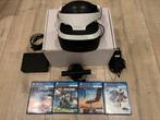 PlayStation VR + 4 Games + Accessoires, Spelcomputers en Games, Virtual Reality, Ophalen of Verzenden, Gebruikt, VR-bril, Sony PlayStation