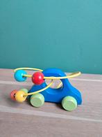 De Groene Merel blauw houten auto met spiraal, Ophalen of Verzenden, Zo goed als nieuw