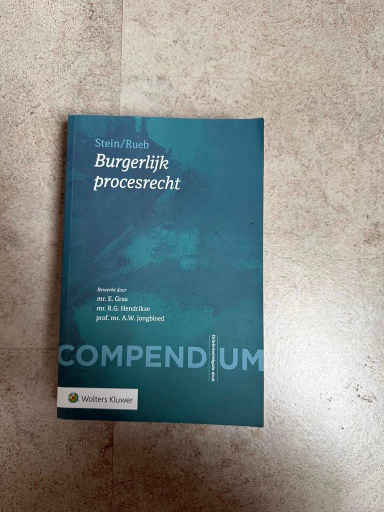 Compendium Burgerlijk procesrecht, 23e druk, Boeken, Ophalen of Verzenden, Zo goed als nieuw, WO