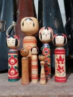 Oude vintage houten pop kokeshi dolls souvenir speelgoed, Verzamelen, Ophalen of Verzenden, Gebruikt