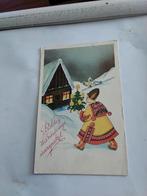 MET  KERSTBOOMPJE OP PAD.   1938, Ophalen of Verzenden, 1920 tot 1940, Feest(dag)