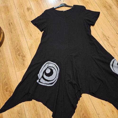 A-lijn punten-jurk Kekoo 3, Kleding | Dames, Jurken, Nieuw, Maat 46/48 (XL) of groter, Zwart, Onder de knie, Verzenden