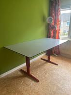 Grote vintage bureau tafel 180 x 100 cm, Huis en Inrichting, Bureaus, Ophalen, In hoogte verstelbaar, Zo goed als nieuw, Bureau