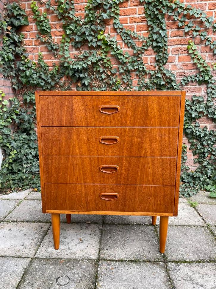 Vintage 4-ladenkastje jaren 60s, Huis en Inrichting, Kasten | Overige, Zo goed als nieuw, Ophalen