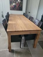 Eettafel teakhout 260 / 100 cm, Ophalen, Gebruikt, Teakhout, 200 cm of meer