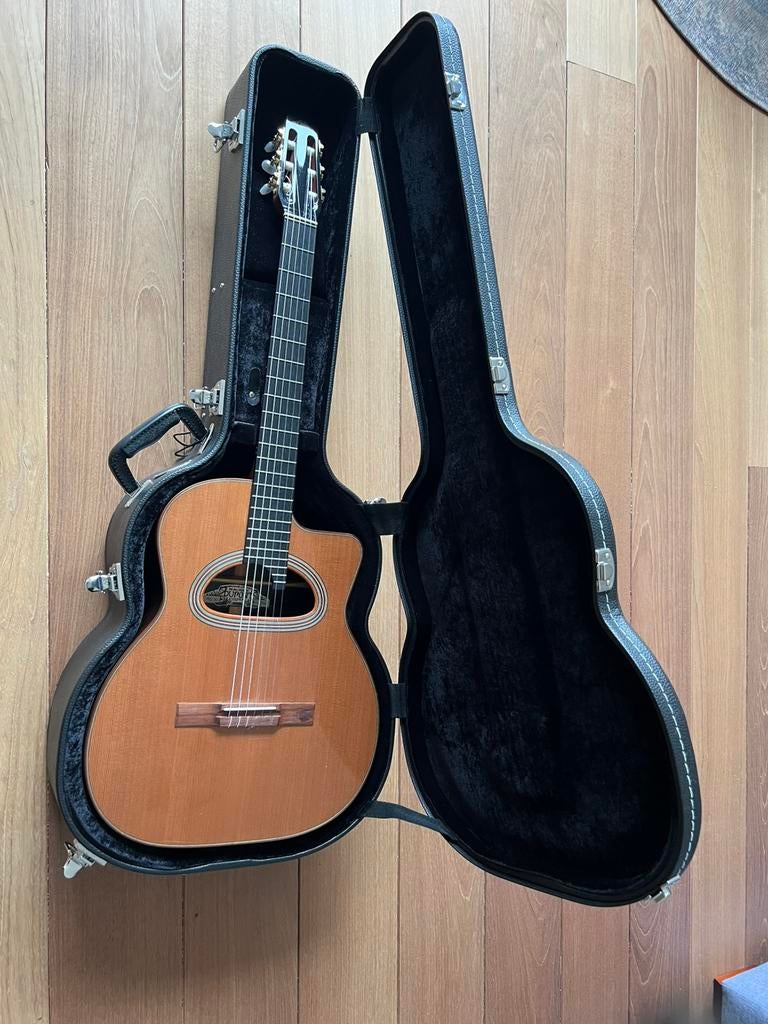 Maurice Dupont gipsy jazz gitaar MCC-30 - nylon, Ophalen of Verzenden, Zo goed als nieuw, Klassieke of Spaanse gitaar, Met koffer