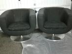 2 B&B Italia Tulip design draaifauteuils in stof zwart
goede, Huis en Inrichting, Ophalen, Gebruikt, Minder dan 75 cm, Stof
