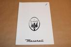 Informatie-uitgave Maserati Quattroporte V8, Ophalen of Verzenden, Zo goed als nieuw, Overige merken