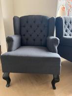 2 zwarte landelijke fauteuils, Ophalen, Gebruikt, 75 tot 100 cm, 50 tot 75 cm