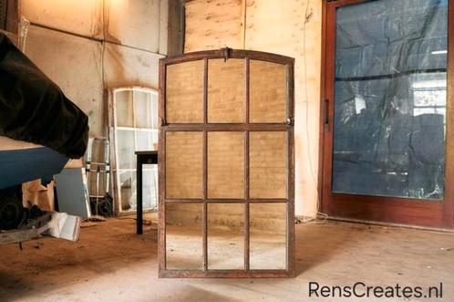Spiegel groot | grote oude stalraam | handgemaakt | 136x80cm, Huis en Inrichting, Woonaccessoires | Spiegels, Nieuw, 75 tot 100 cm