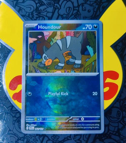 Pokemon Houndour Pokeball 062 Prismatic Evolution!, Hobby en Vrije tijd, Verzamelkaartspellen | Pokémon, Zo goed als nieuw, Losse kaart