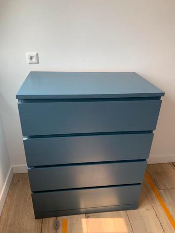 IKEA Malm 4-lade kast 2 stuks in grijsblauw