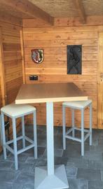 Bartafel met 2 krukken - Zo goed als nieuw, Ophalen, Zo goed als nieuw