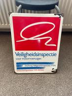 Oud emaille reclame bord VEILIGHEID voor motorvoertuigen, Antiek en Kunst, Verzenden