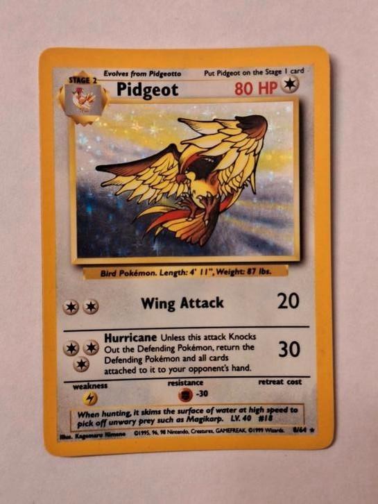 Engelse Pidgeot jungle holo Pokemon kaart, Hobby en Vrije tijd, Verzamelkaartspellen | Pokémon, Zo goed als nieuw, Losse kaart