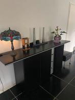 Dressoir Pastoe zwart 2 meter breed bovenblad, Ophalen, Gebruikt, 200 cm of meer, 25 tot 50 cm