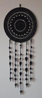 Mooie gehaakte zwarte mandala 25 cm, Ophalen of Verzenden, Zo goed als nieuw
