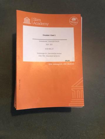 Slim Academy Geneeskunde Utrecht Samenvatting beschikbaar voor biedingen