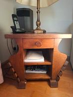 Eikenhouten Tijdschriften Tafel, Gebruikt, Klassiek, 55 tot 75 cm, Rechthoekig