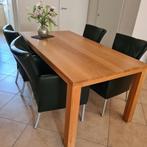 Eiken tafel met 4 stoelen, Huis en Inrichting, Ophalen, Gebruikt, Modern, 4 tot 6 stoelen