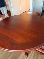 Kersenhouten eettafel met 4 stoelen, Huis en Inrichting, Tafels | Eettafels, Ophalen, Zo goed als nieuw, Rond, 100 tot 150 cm