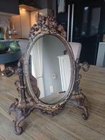 Gietijzeren oude kaptafel spiegel., Ophalen, Ovaal, Minder dan 50 cm, Minder dan 100 cm