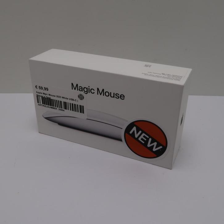 Apple Magic Mouse 2025 White USB-C | Nieuw in Seal, Computers en Software, Muizen, Nieuw