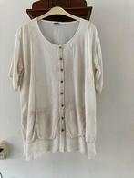 Laila creme India blouse met borduursel mt L izgs, Ophalen of Verzenden, Gedragen, Maat 42/44 (L)