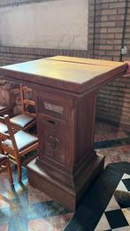 Antieke Houten sokkel, Uniek Religieus Meubelstuk, Antiek en Kunst, Antiek | Religie, Ophalen