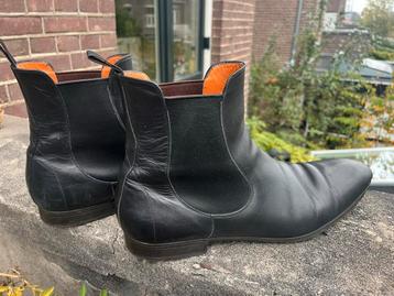 Santoni Chelsea Boots Zwart Maat 47 beschikbaar voor biedingen