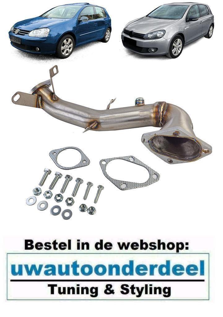 Racing Downpipe RVS Geschikt Voor Volkswagen Golf 5 1.4 TSI, Auto diversen, Wieldoppen, Nieuw, Ophalen of Verzenden
