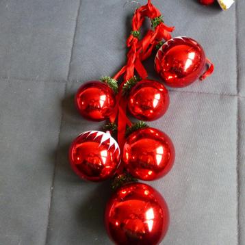 Kerst ballen uit de voormalige DDR  6 Stuks  beschikbaar voor biedingen