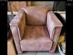 Mooie nubuck leren fauteuil, nieuwstaat, Huis en Inrichting, Stoelen, Ophalen, Zo goed als nieuw, Eén