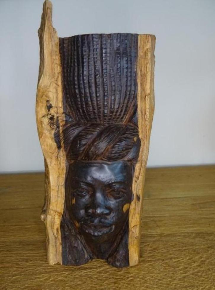 African Art subliem handgesneden beeld ijzerhout, ebbenhout, Antiek en Kunst, Kunst | Niet-Westerse kunst, Verzenden